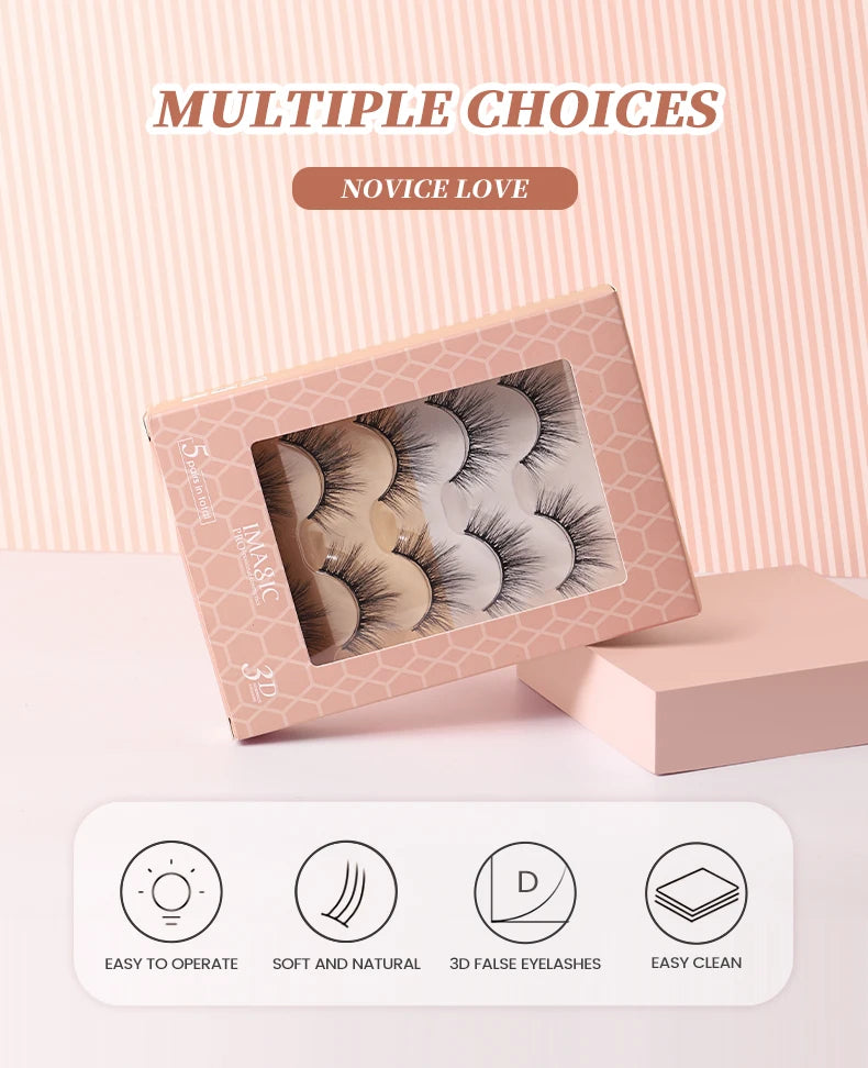 IMAGIC 3D Faux Mink Lashes – 5 Paia