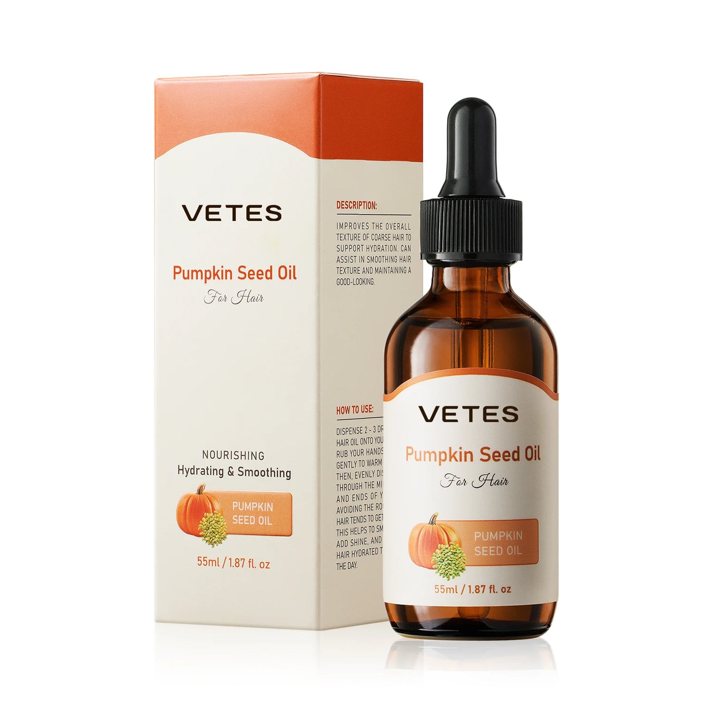 VETES Nourishing Hair Oil – Pumpkin Seed Oil (55ml)