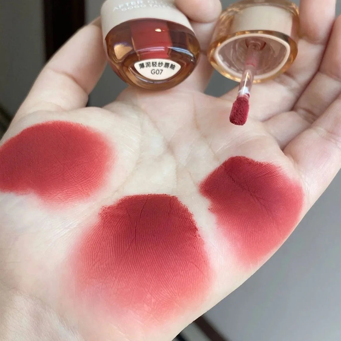 Gogotales Thin Mud Gauze Lip Gloss - Velvet Matte Finish 2.6g