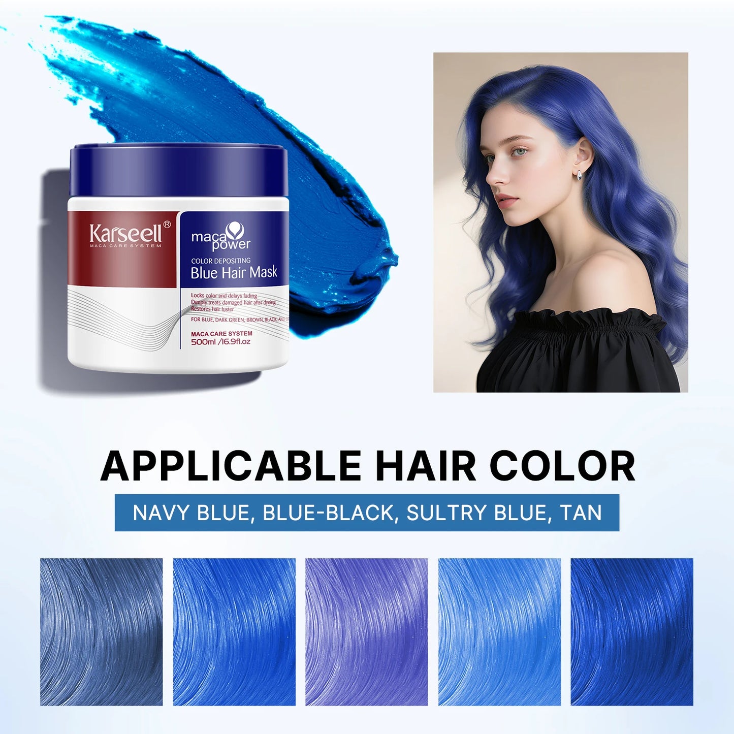 Karseell Blue Hair Color Depositing Mask 500ml