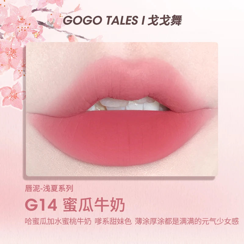 Gogotales Thin Mud Gauze Lip Gloss - Velvet Matte Finish 2.6g