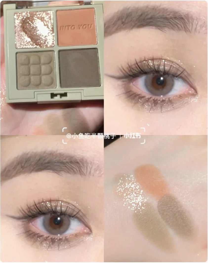 Into You Four-Color Eyeshadow Palette – Minced Potatoes Matte & Earth Tones