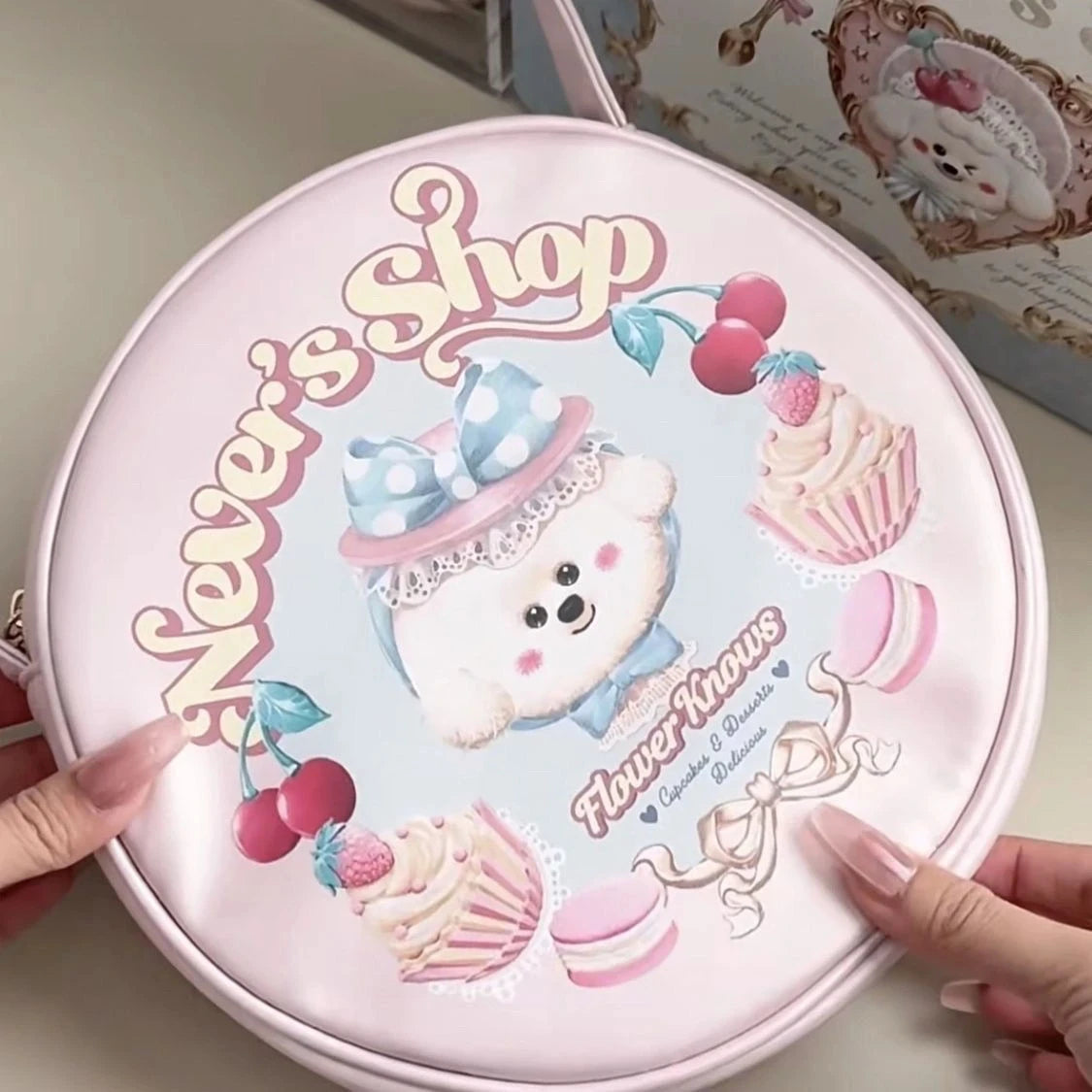 Flower Knows – Never's Shop Series Pink Cosmetic Bag & Coin Purse