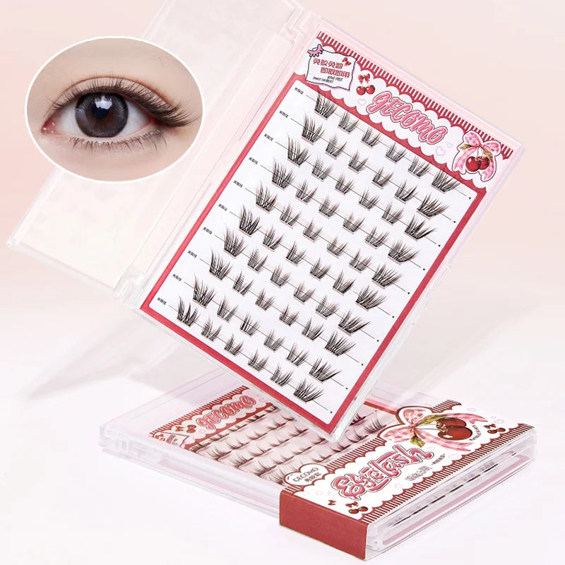 GECOMO Little Cherry Glue-Free False Eyelashes – Brown