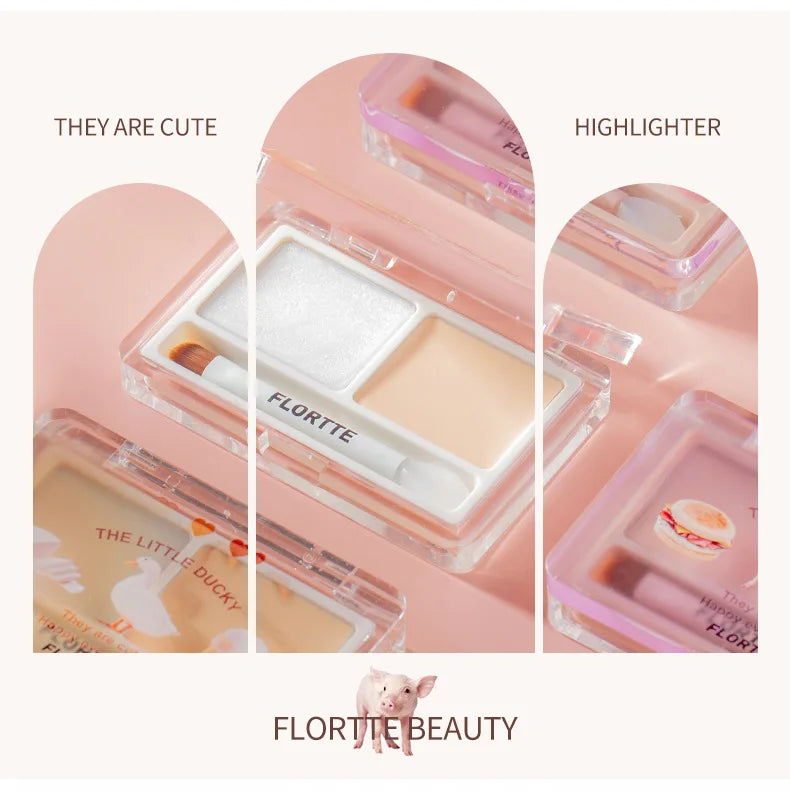 FLORTTE 2-Color Double Texture Highlighter