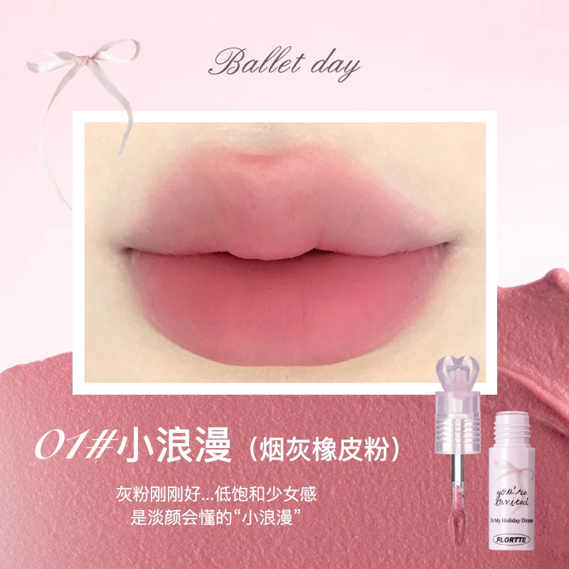 FLORTTE Little Bow Collection Creamy Matte Lip Cream 2.2g