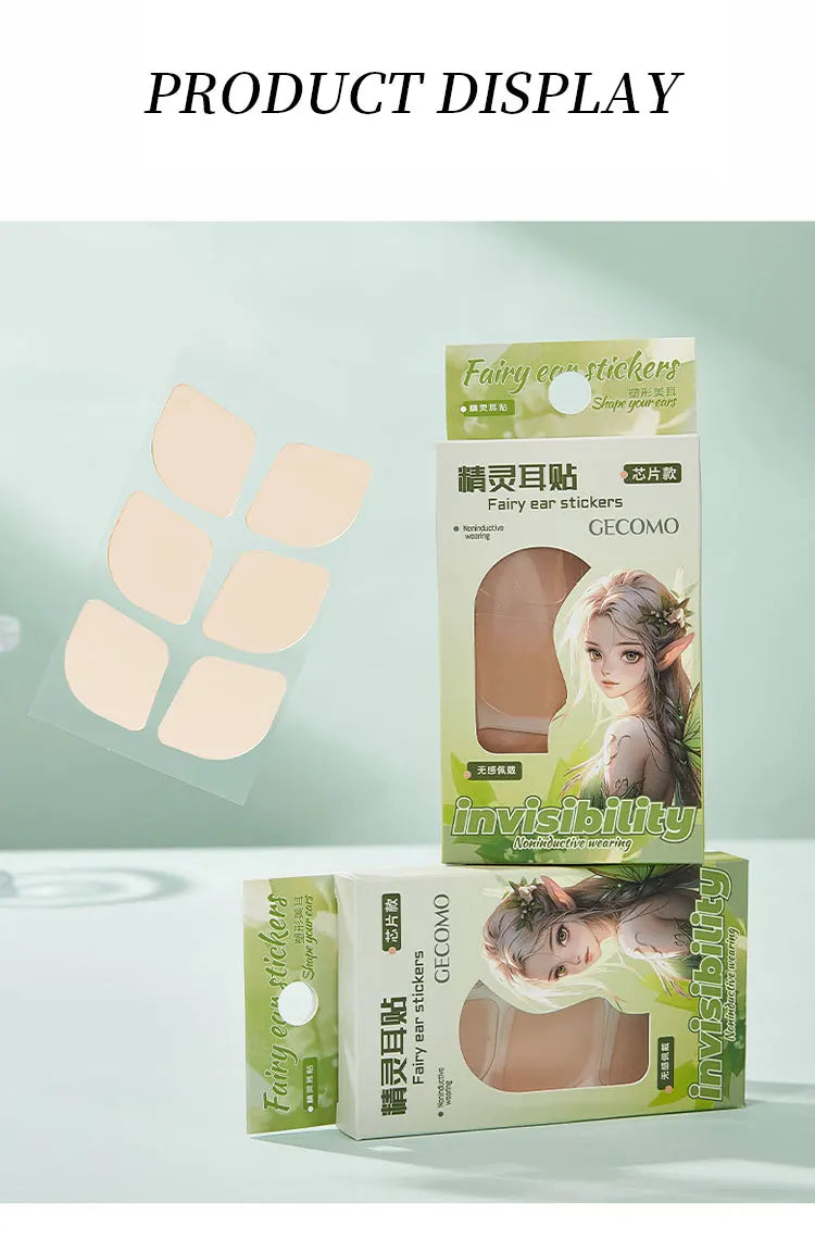 GECOMO Natural Invisible Fairy Ear Stickers – 18 Pieces