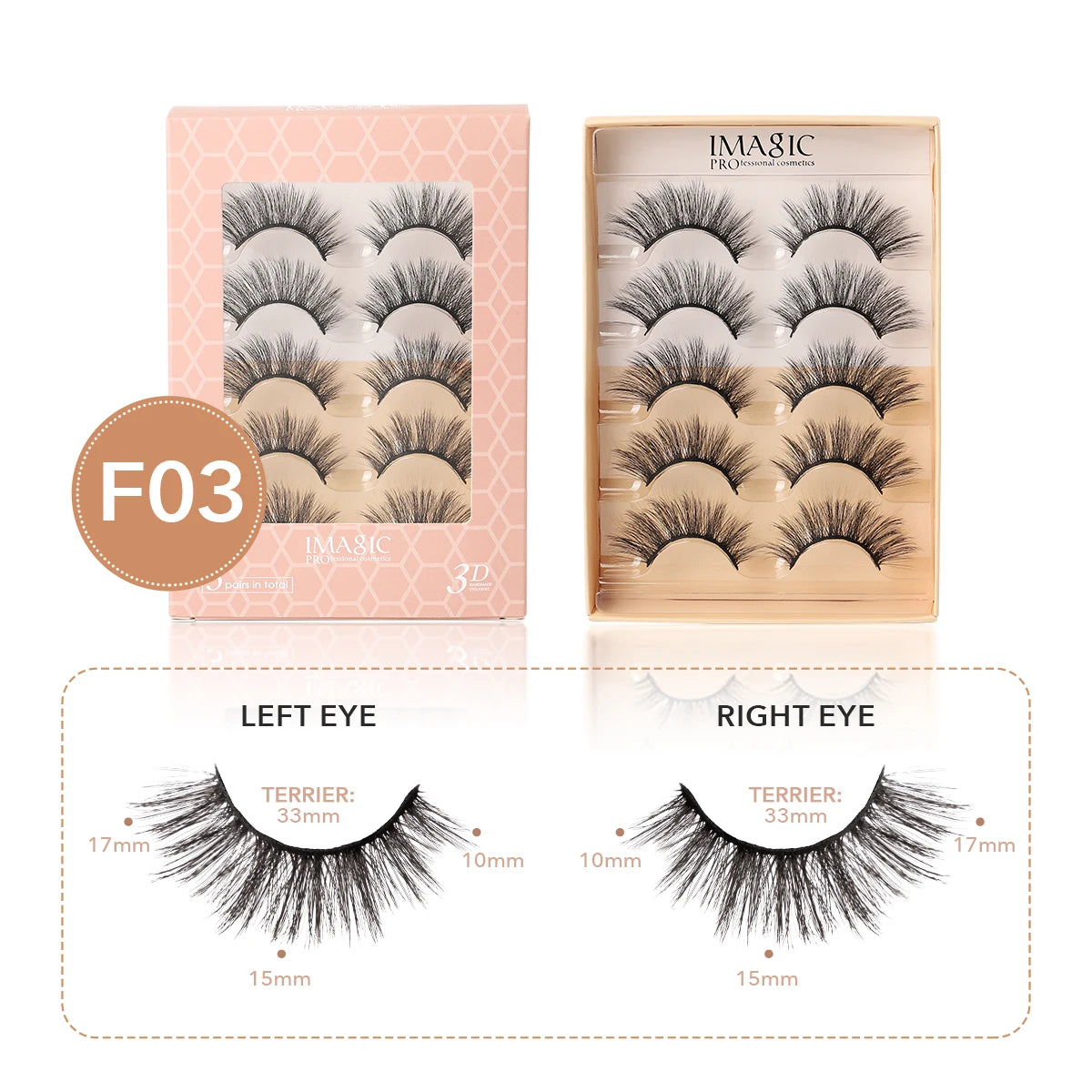 IMAGIC 3D Faux Mink Lashes – 5 Paia
