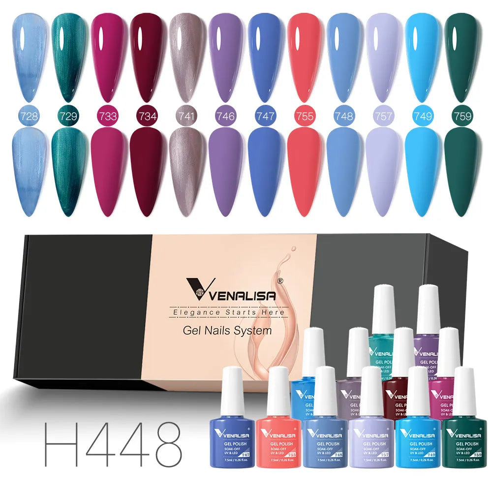 Venalisa Color Gel Semipermanente Kit – 6/12 Colori