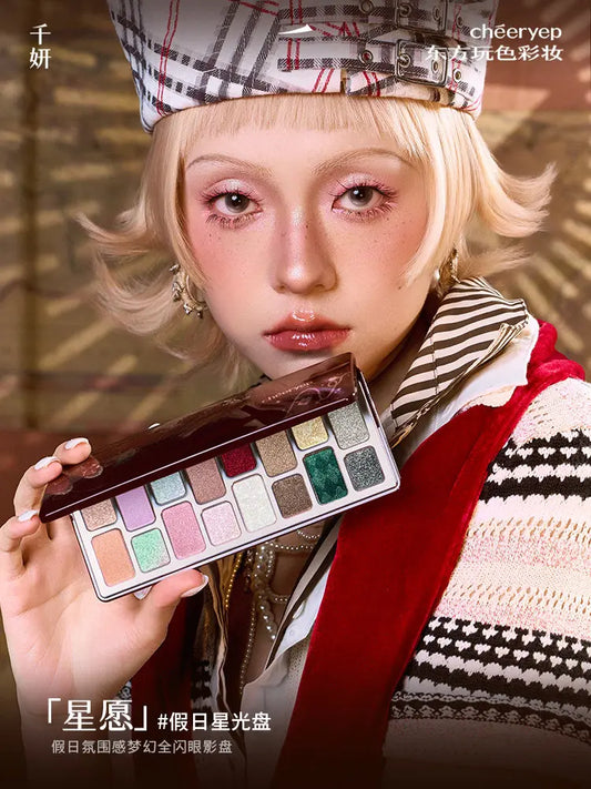 Cheeryep Qianyan – Starlight Wishes Christmas Eyeshadow Palette (16 colori)