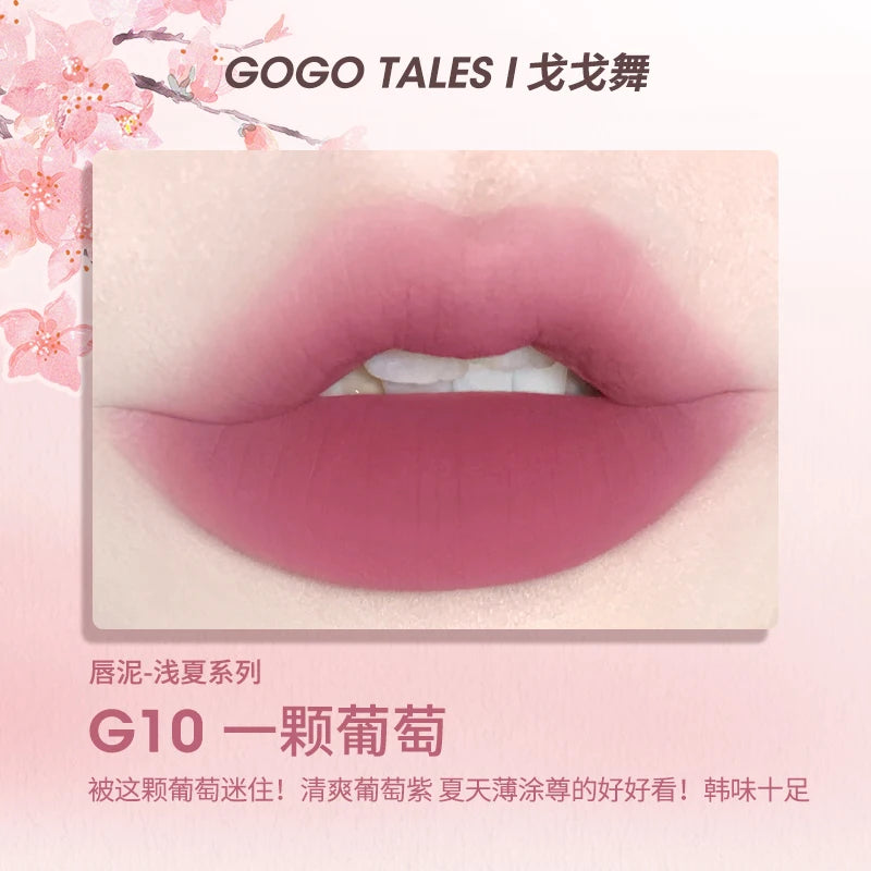 Gogotales Thin Mud Gauze Lip Gloss - Velvet Matte Finish 2.6g