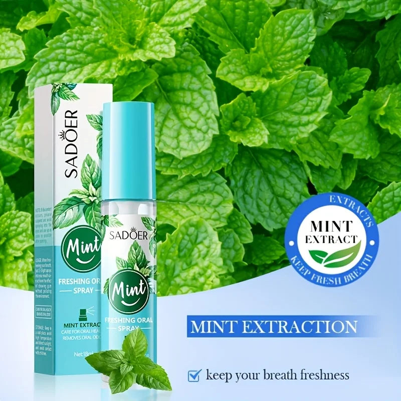 SADOER Spray Rinfrescante per l’Alito alla Menta (3/5 Pezzi)