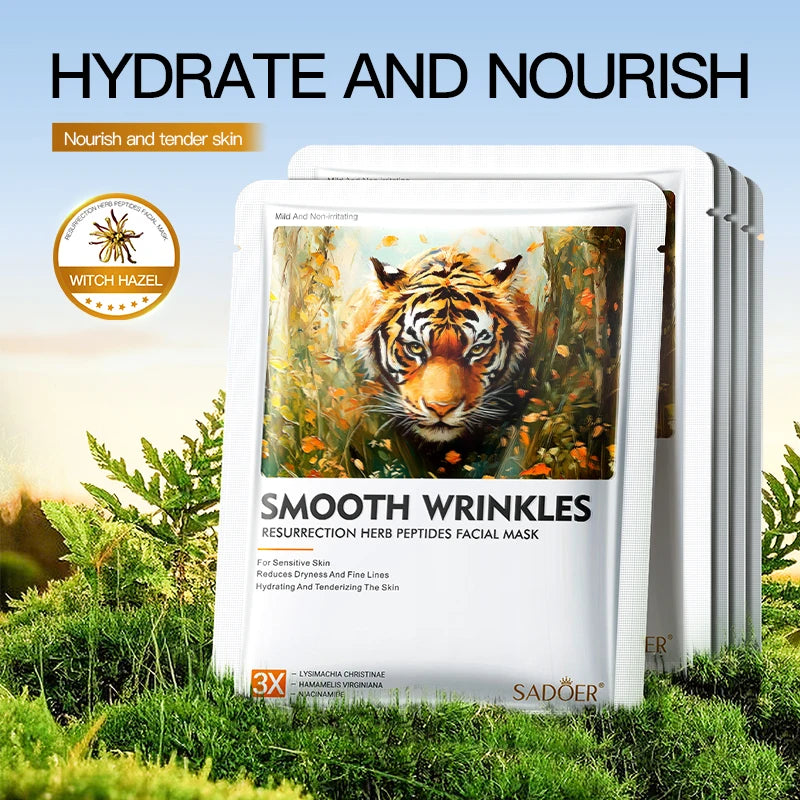 SADOER Animal Face Mask – Maschere Viso Idratanti e Anti-Age (5pz)