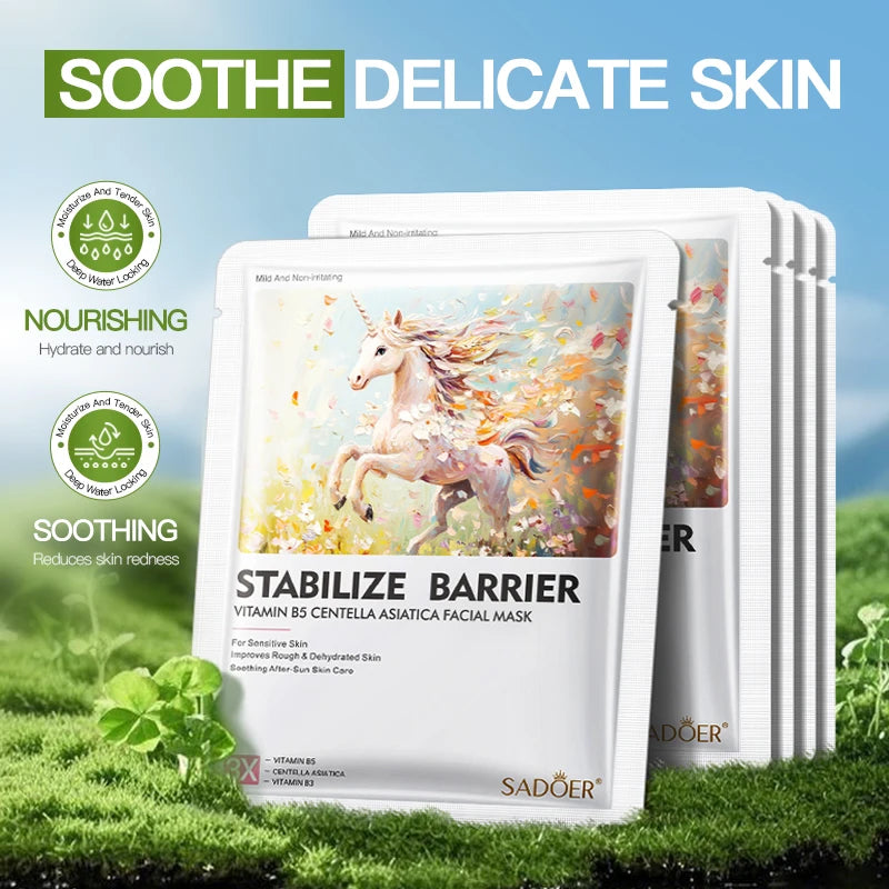 SADOER Animal Face Mask – Maschere Viso Idratanti e Anti-Age (5pz)