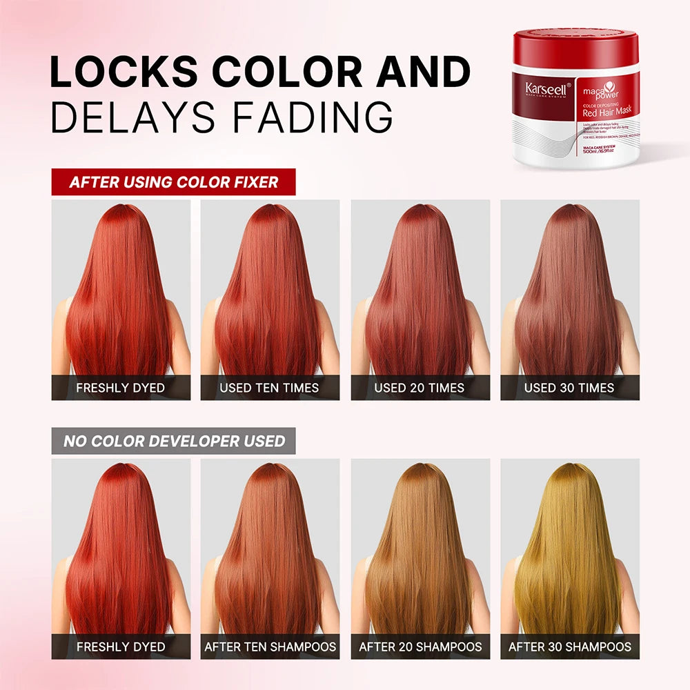 Karseell Color Depositing Red Hair Mask 500ml