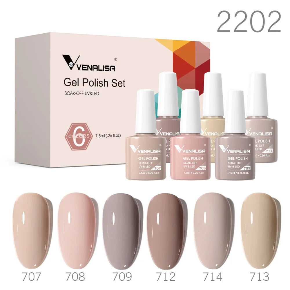 Venalisa Color Gel Semipermanente Kit – 6/12 Colori