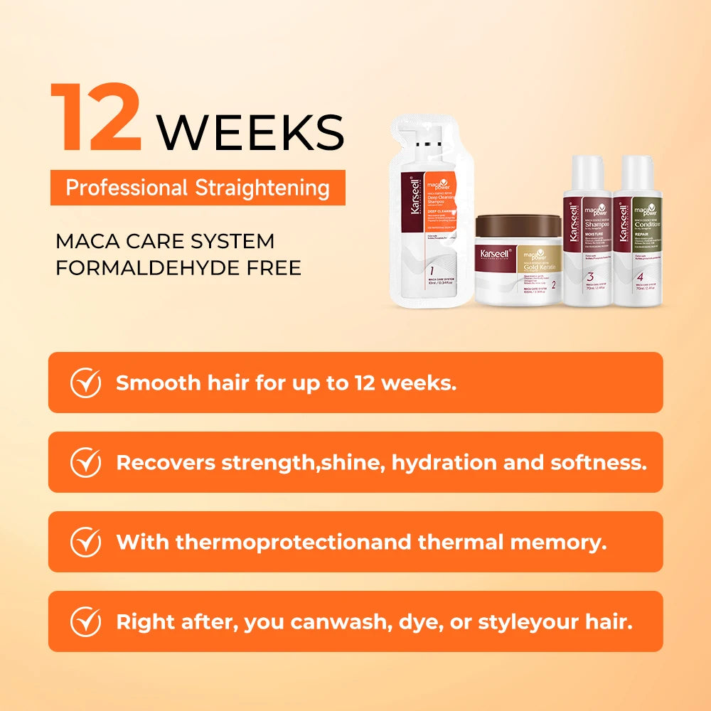 Karseell Gold Keratin Hair Mask Kit Professionale 4pz
