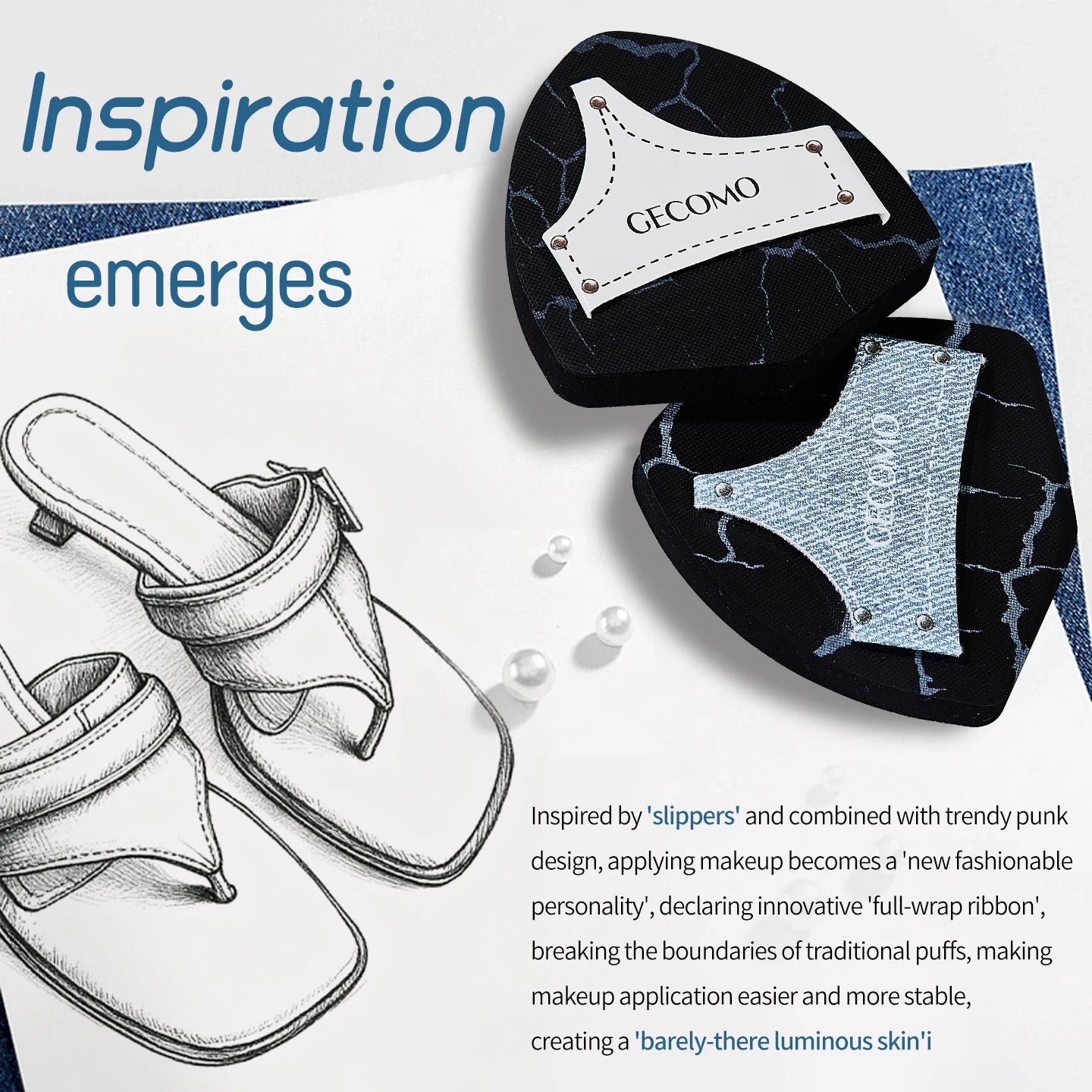 GECOMO Slipper Makeup Puff