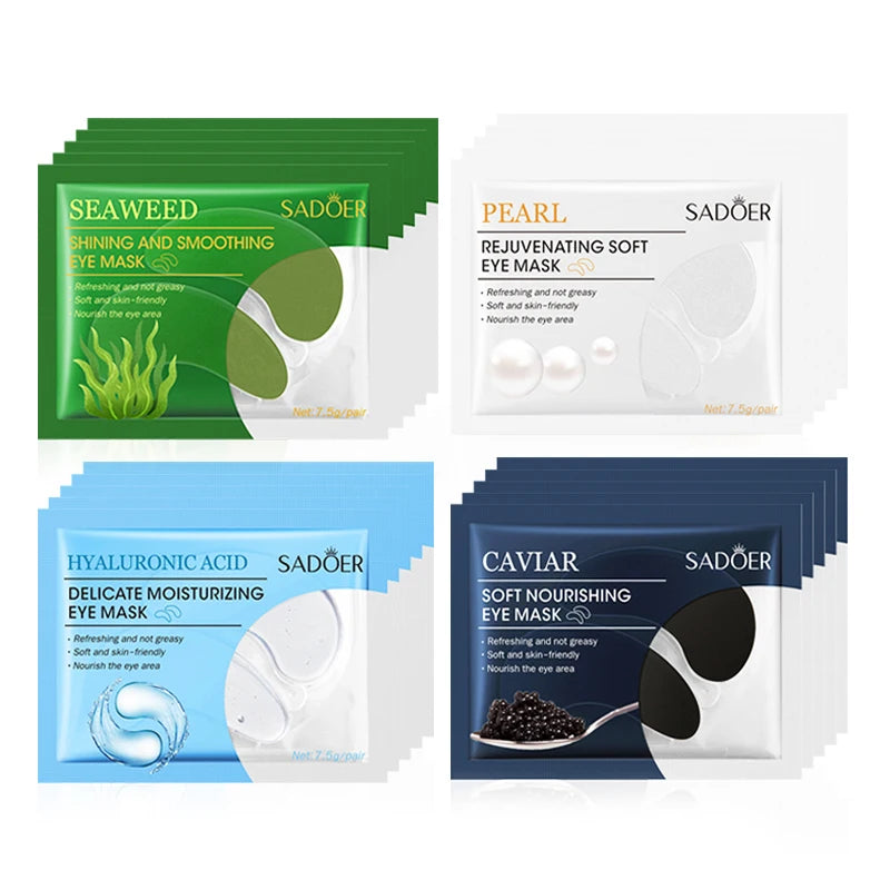 SADOER Crystal Collagen Eye Mask – Maschere Contorno Occhi Idratanti e Anti-Occhiaie (5/10/20 coppie)
