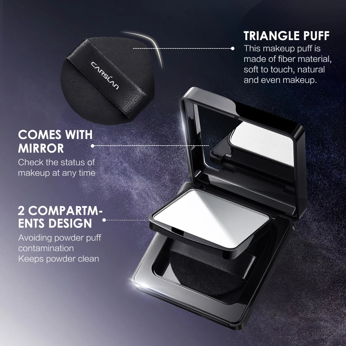 CARSLAN Stay Matte Pressed Powder – Cipria Compatta Opacizzante