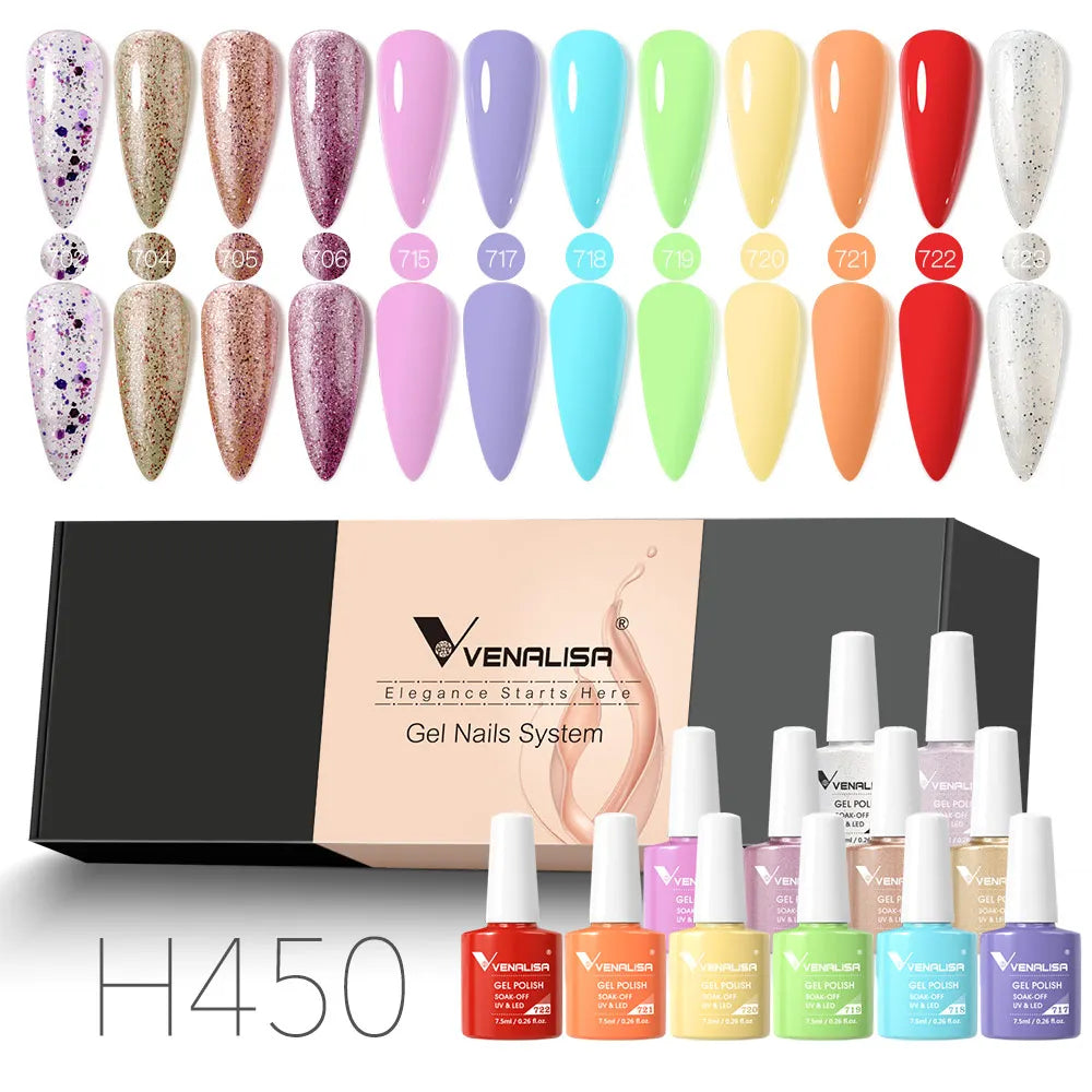 Venalisa Color Gel Semipermanente Kit – 6/12 Colori