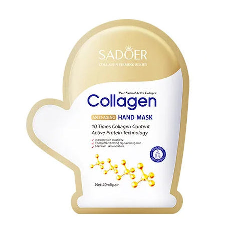 SADOER Collagen Hand Mask – Idratazione, Esfoliazione e Anti-età (5 paia)