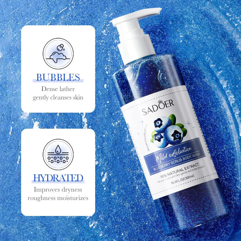 SADOER Blueberry Exfoliating Shower Gel 300ml