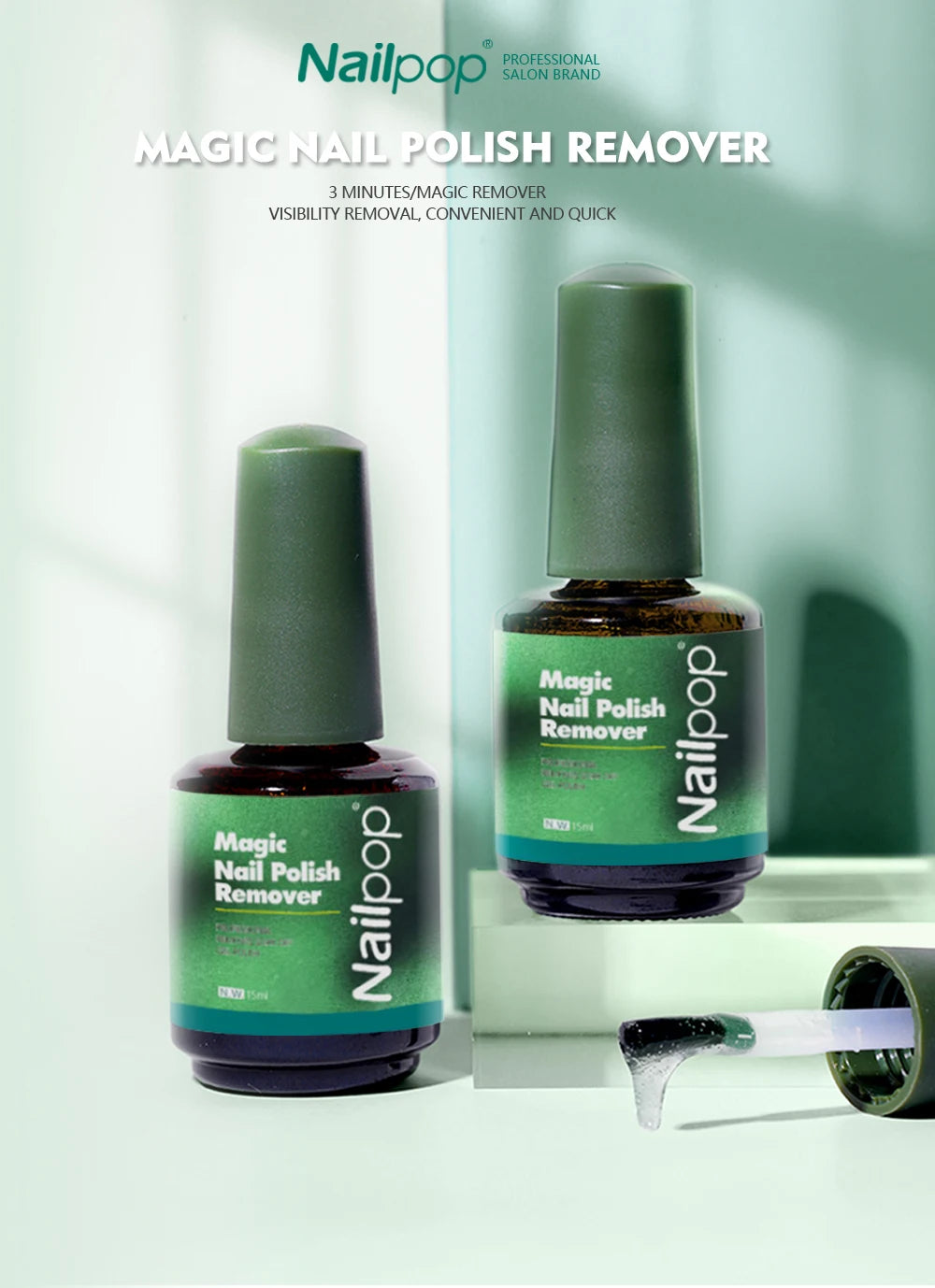 Nailpop Magic Remover – Rimuovi lo Smalto Gel in 3 Minuti (15ml)