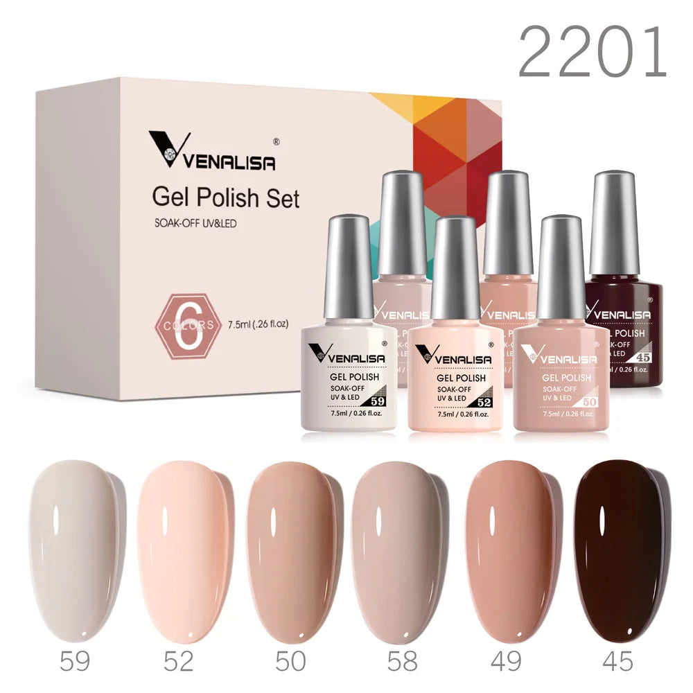 Venalisa Color Gel Semipermanente Kit – 6/12 Colori