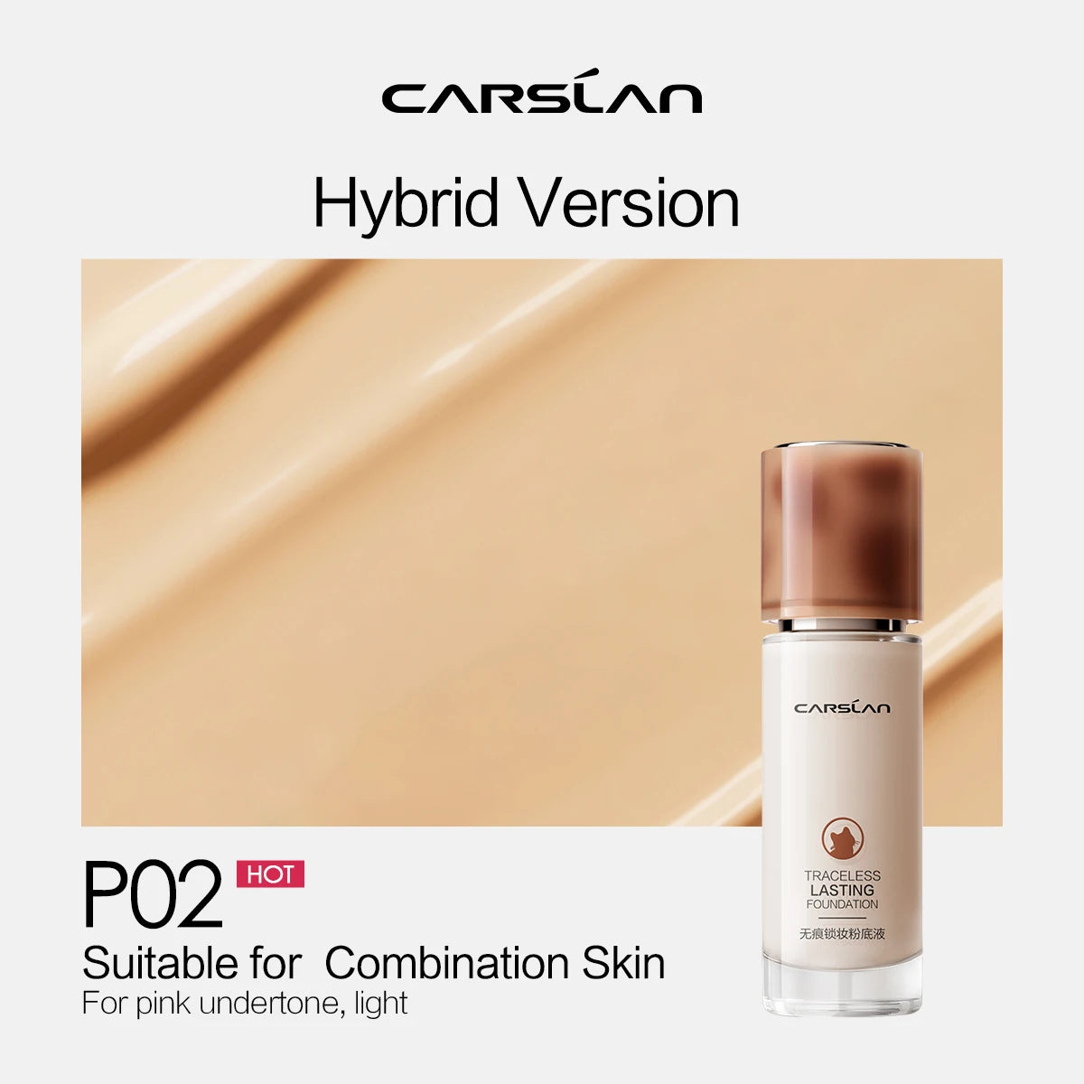 CARSLAN Long-Lasting Liquid Foundation – Full Coverage & Hydrating