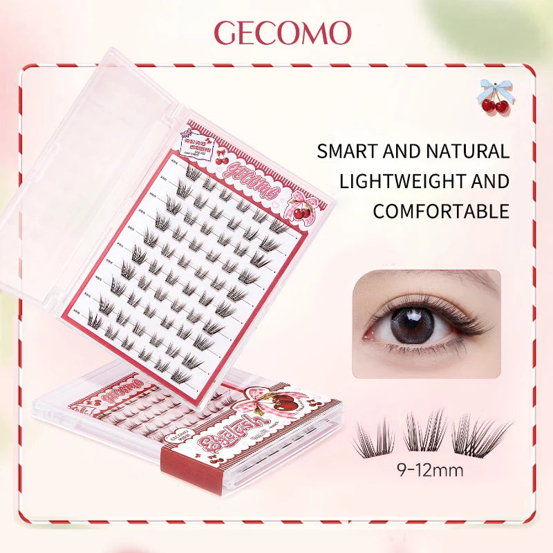 GECOMO Little Cherry Glue-Free False Eyelashes – Brown