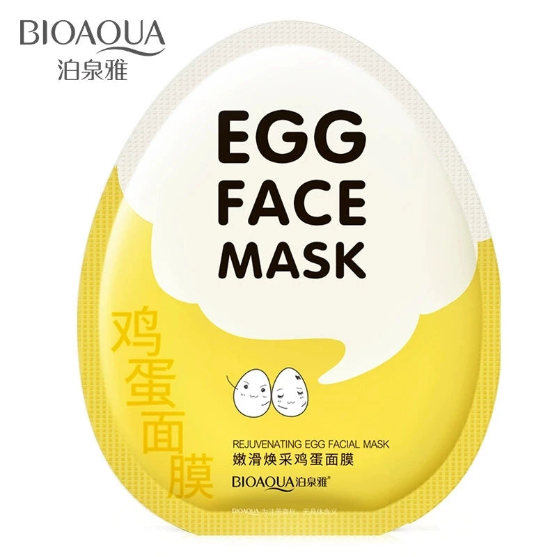 BIOAQUA Egg Facial Mask – Idratazione, Elasticità e Luminosità 10pz