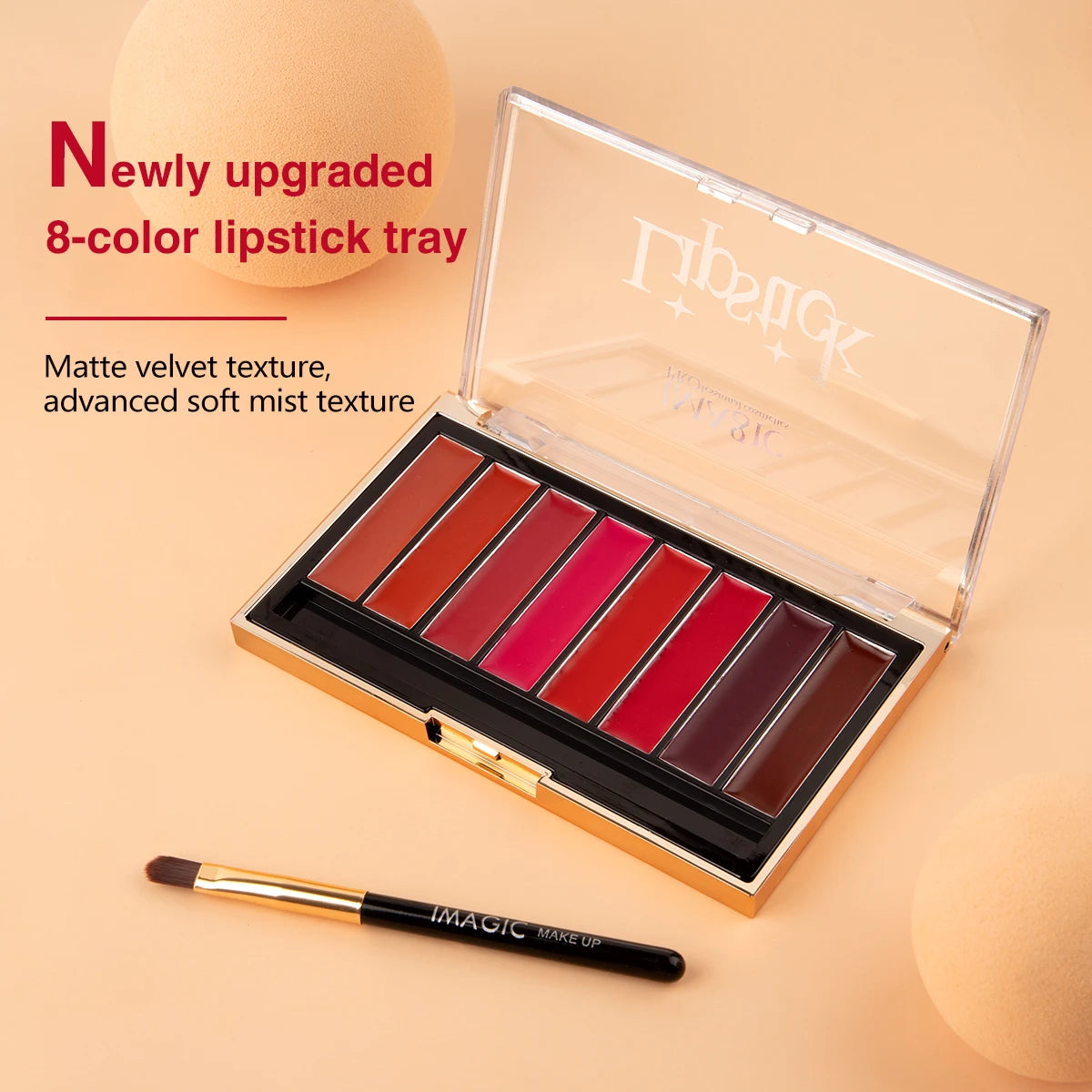 IMAGIC 8-Color Matte Lipstick Palette