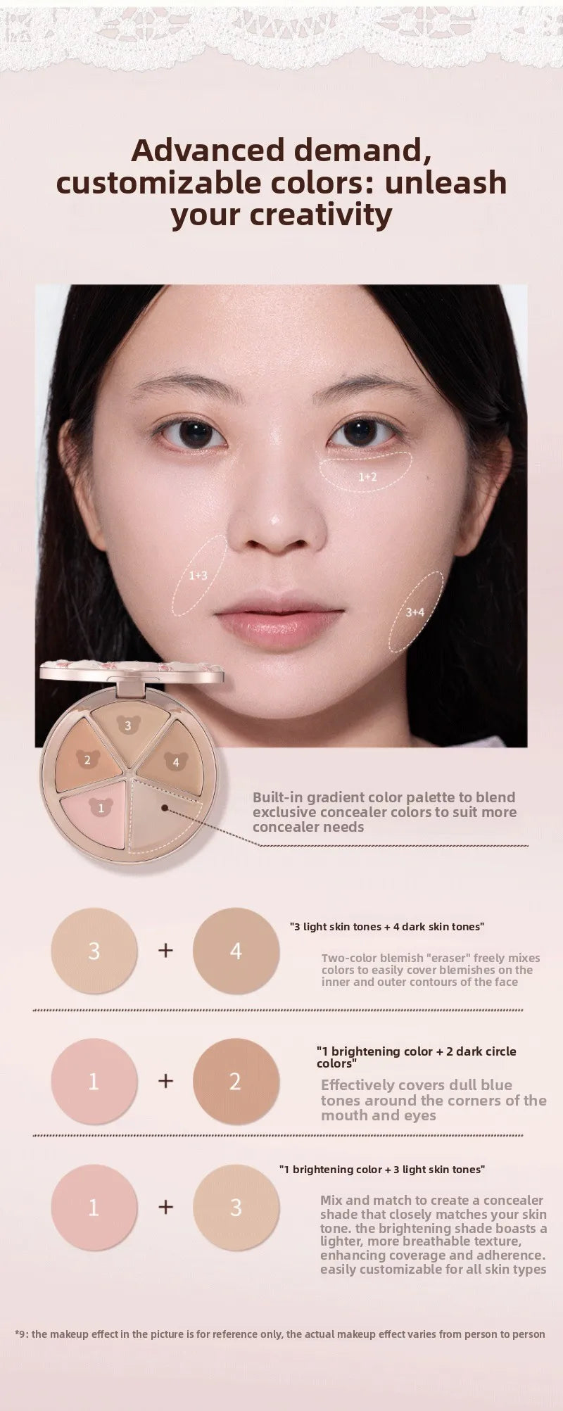 Flower Knows The Sweetie Bear 4 Colori Concealer Palette