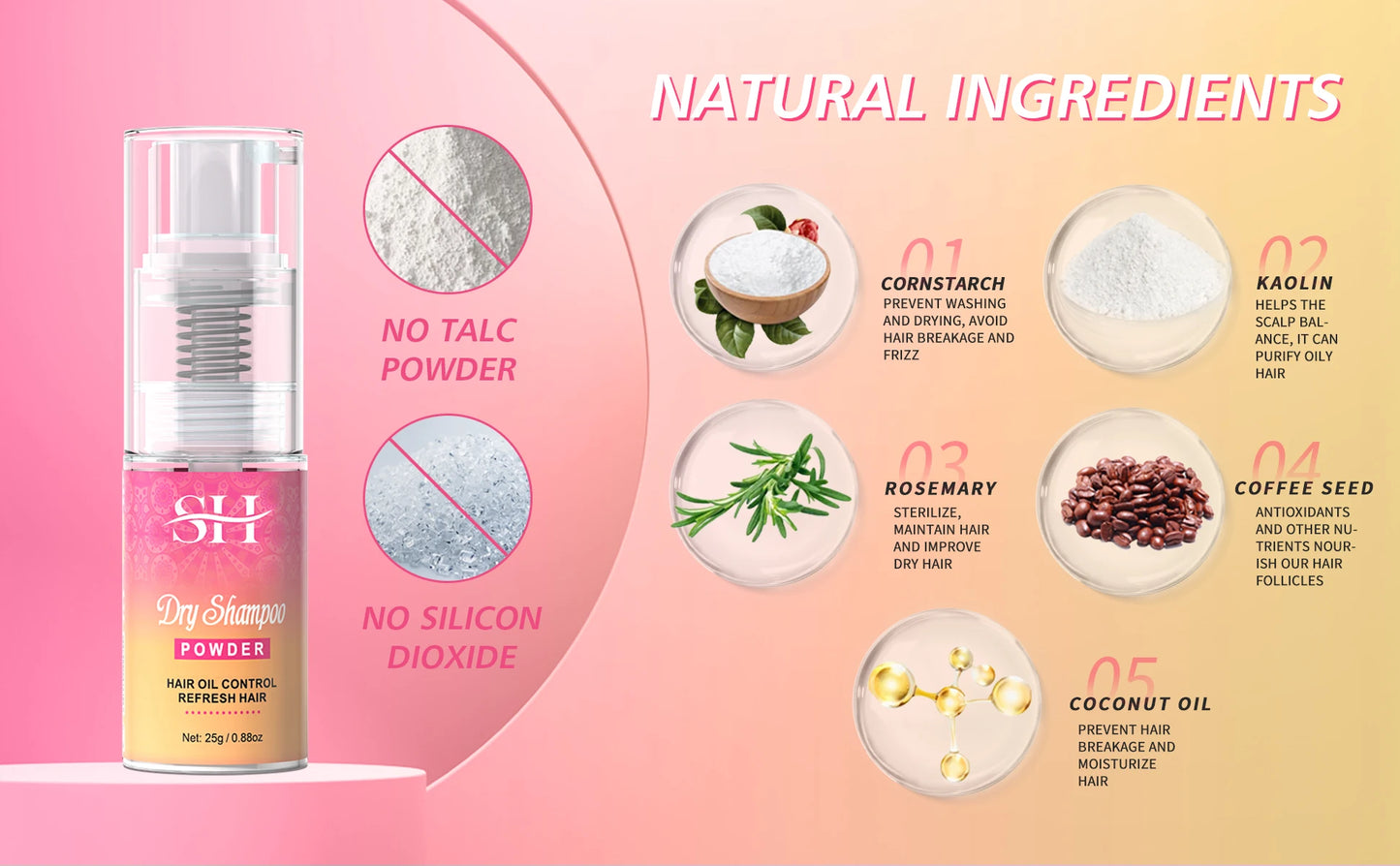 Sevich Fluffy Dry Shampoo – Polvere Volumizzante e Assorbi-Olio