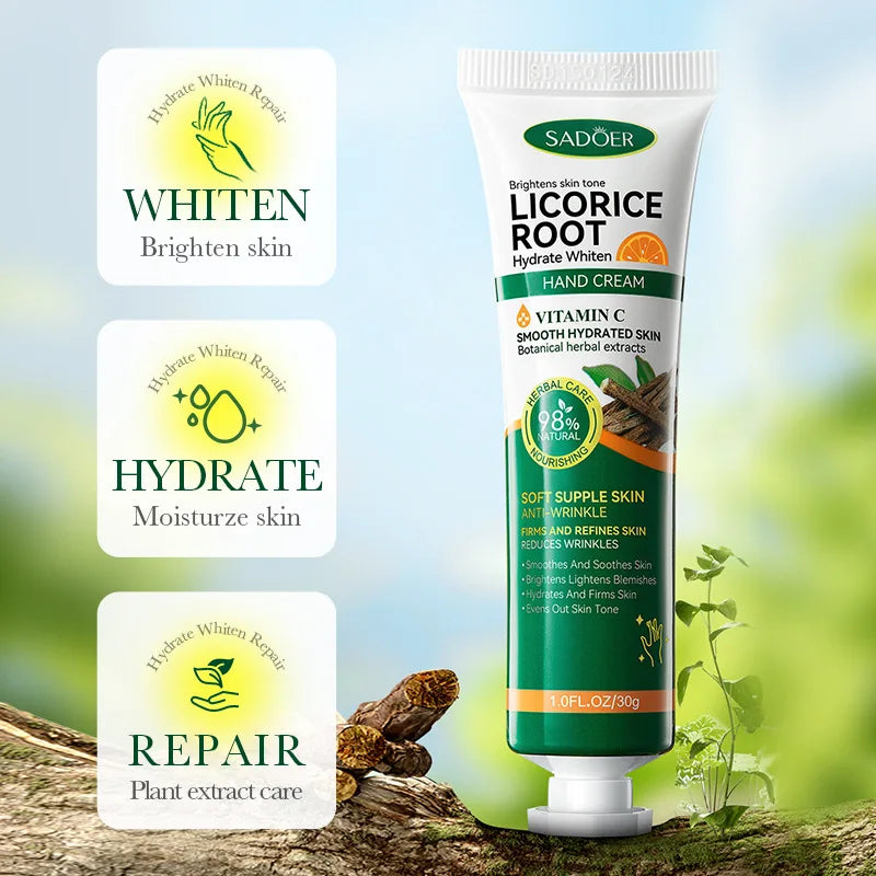 SADOER Crema Mani alla Vitamina C e Liquirizia 50g