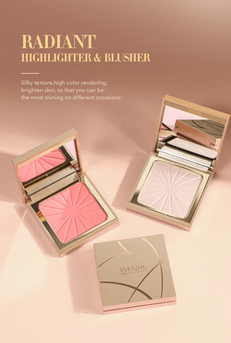 IMAGIC Face Blush & Highlighter Palette