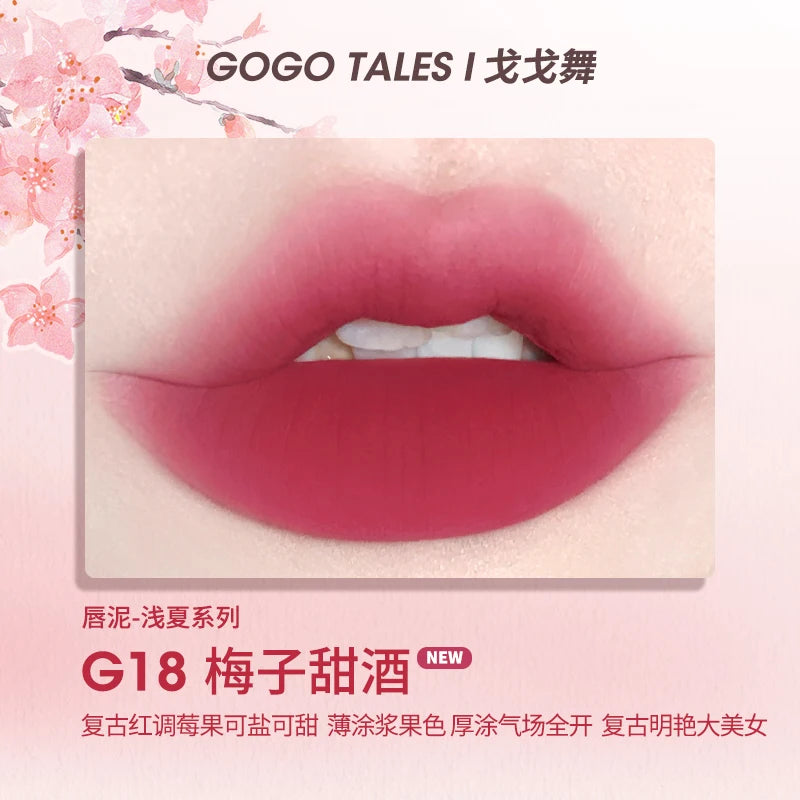 Gogotales Thin Mud Gauze Lip Gloss - Velvet Matte Finish 2.6g