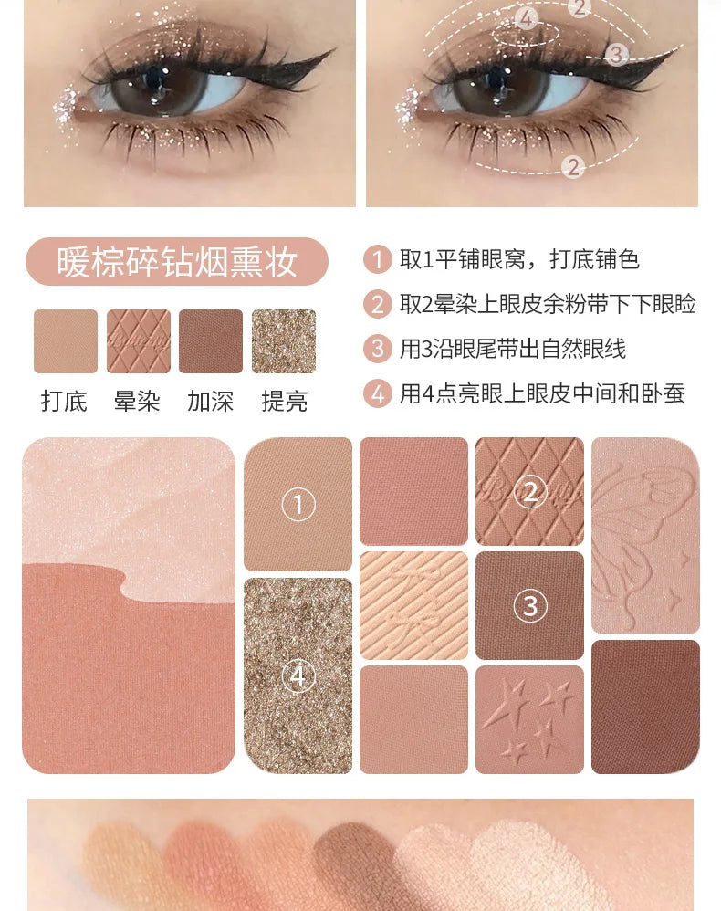 HOLD LIVE – 12 Colors Comprehensive Eyeshadow & Blush Palette