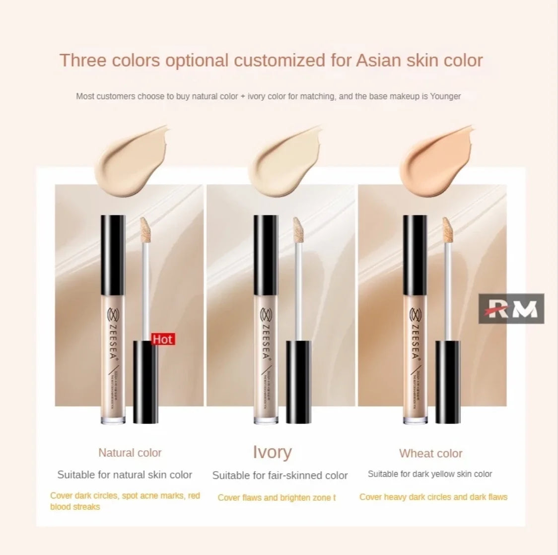 ZEESEA Creamy Full Coverage Liquid Concealer