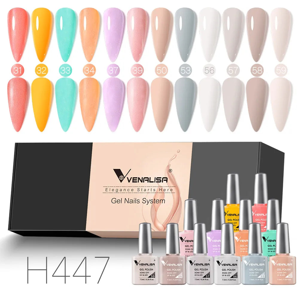 Venalisa Color Gel Semipermanente Kit – 6/12 Colori
