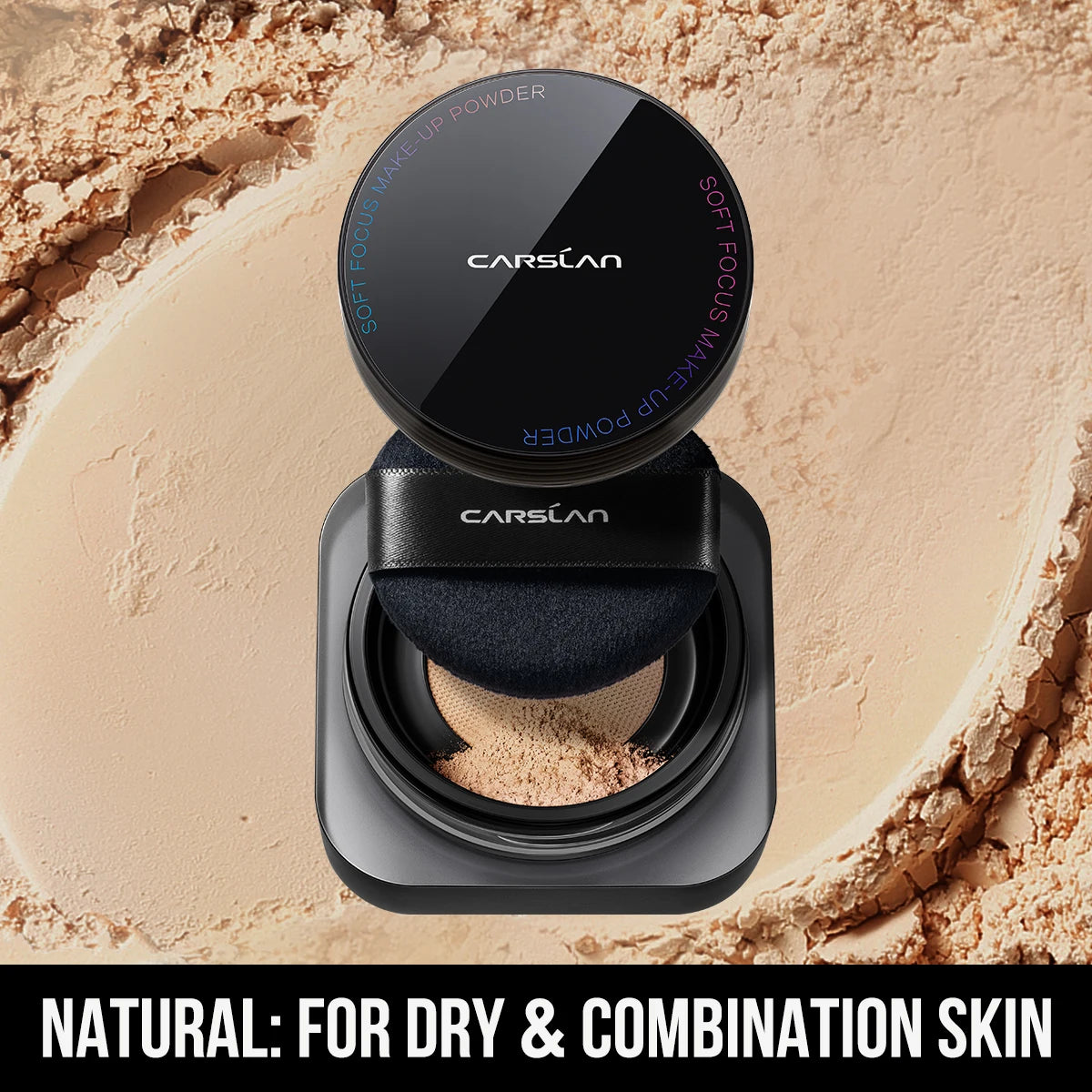 CARSLAN Black Magnetic Loose Powder – Cipria Lunga Tenuta