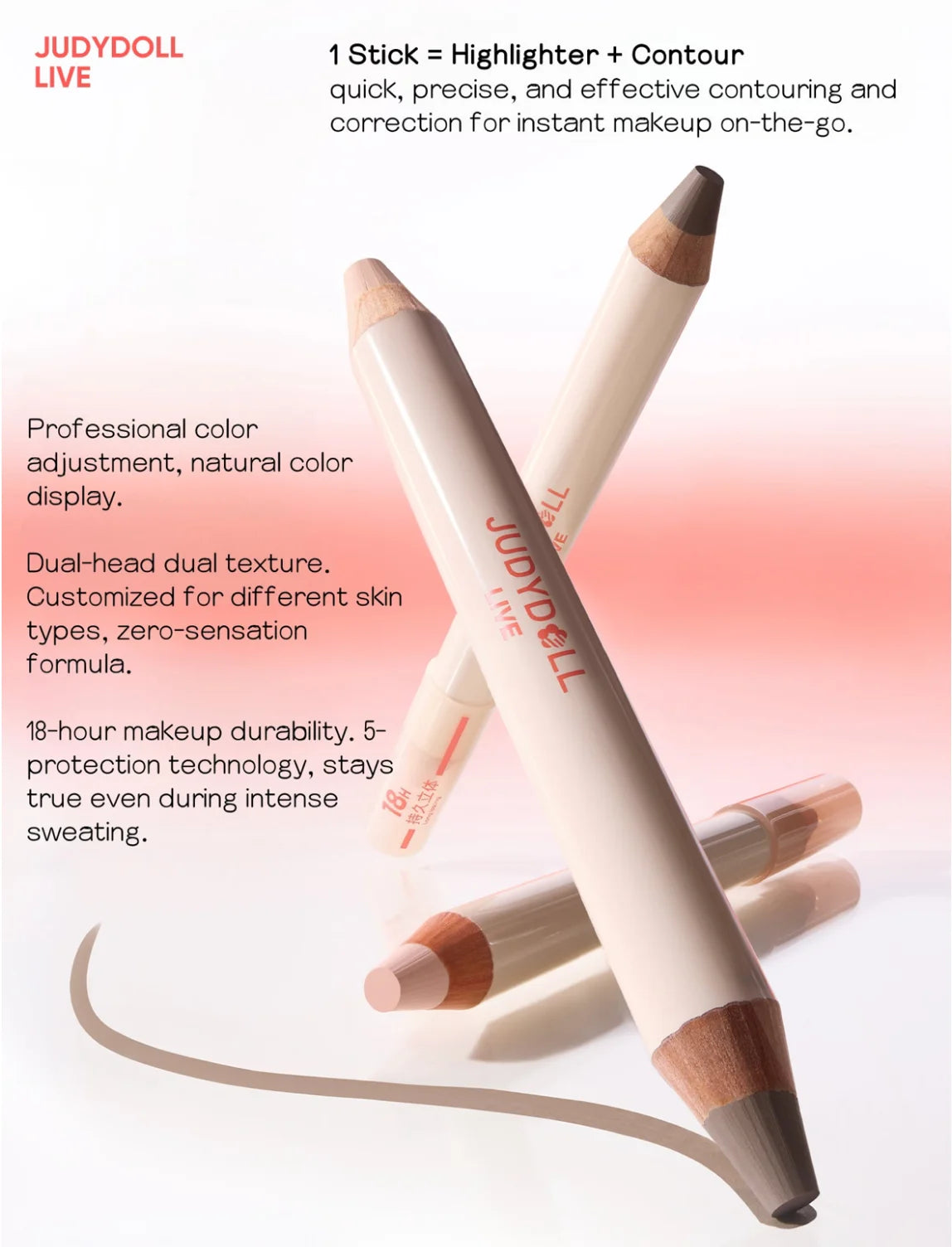 Judydoll Two-Tone Live Matita Highlight & Contour
