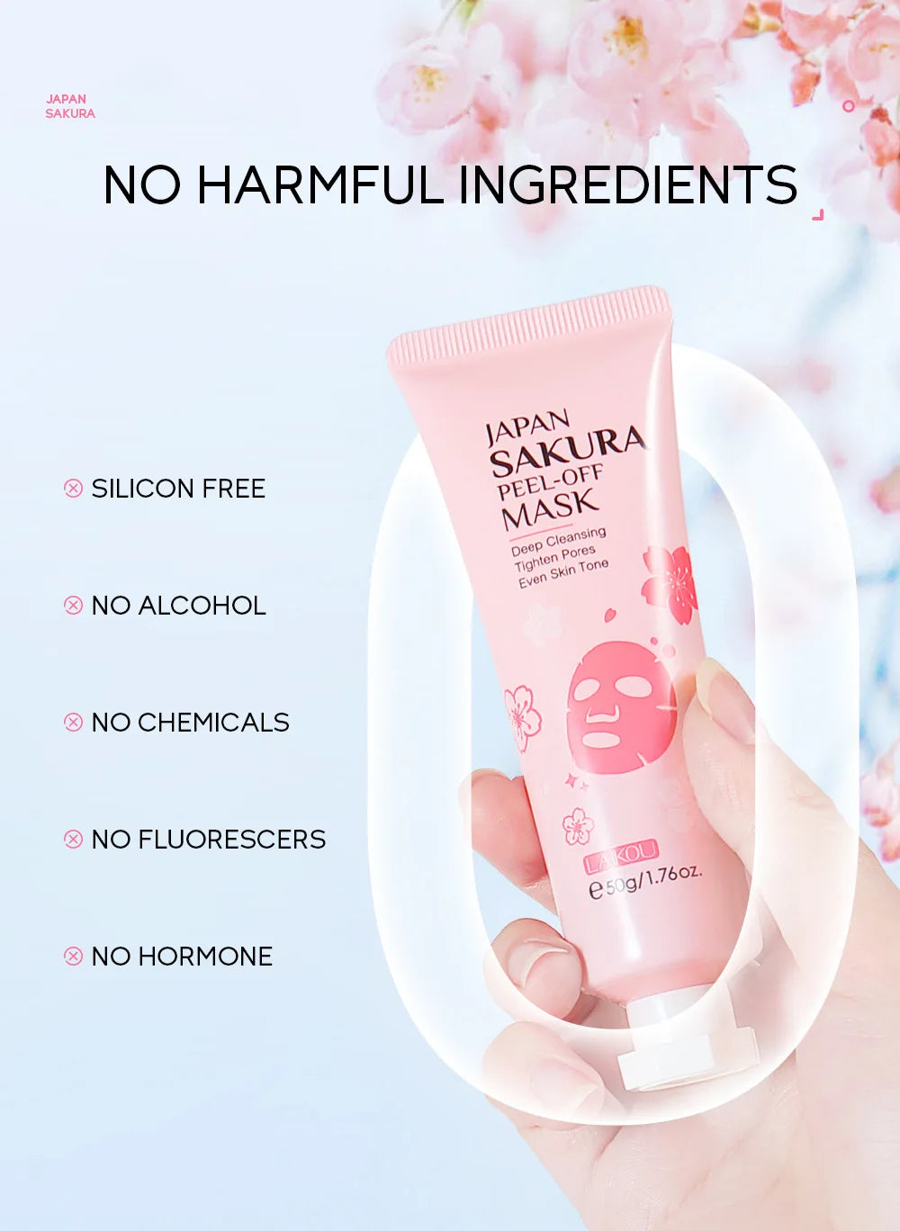 LAIKOU Sakura Peeling Face Mask