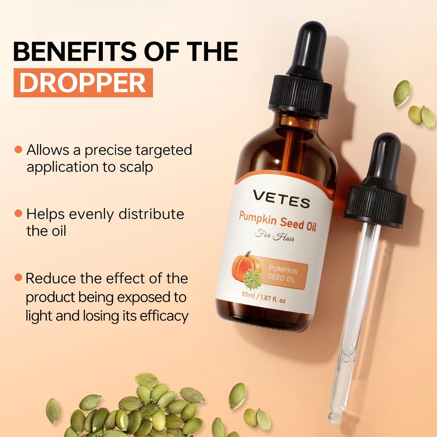 VETES Hair Repair & Balance Set – Shampoo (260ml) + Pumpkin Essence (55ml)