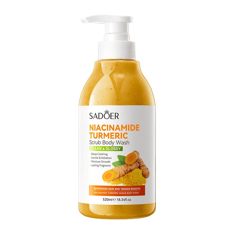SADOER Niacinamide Turmeric Scrub Shower Gel 520ml