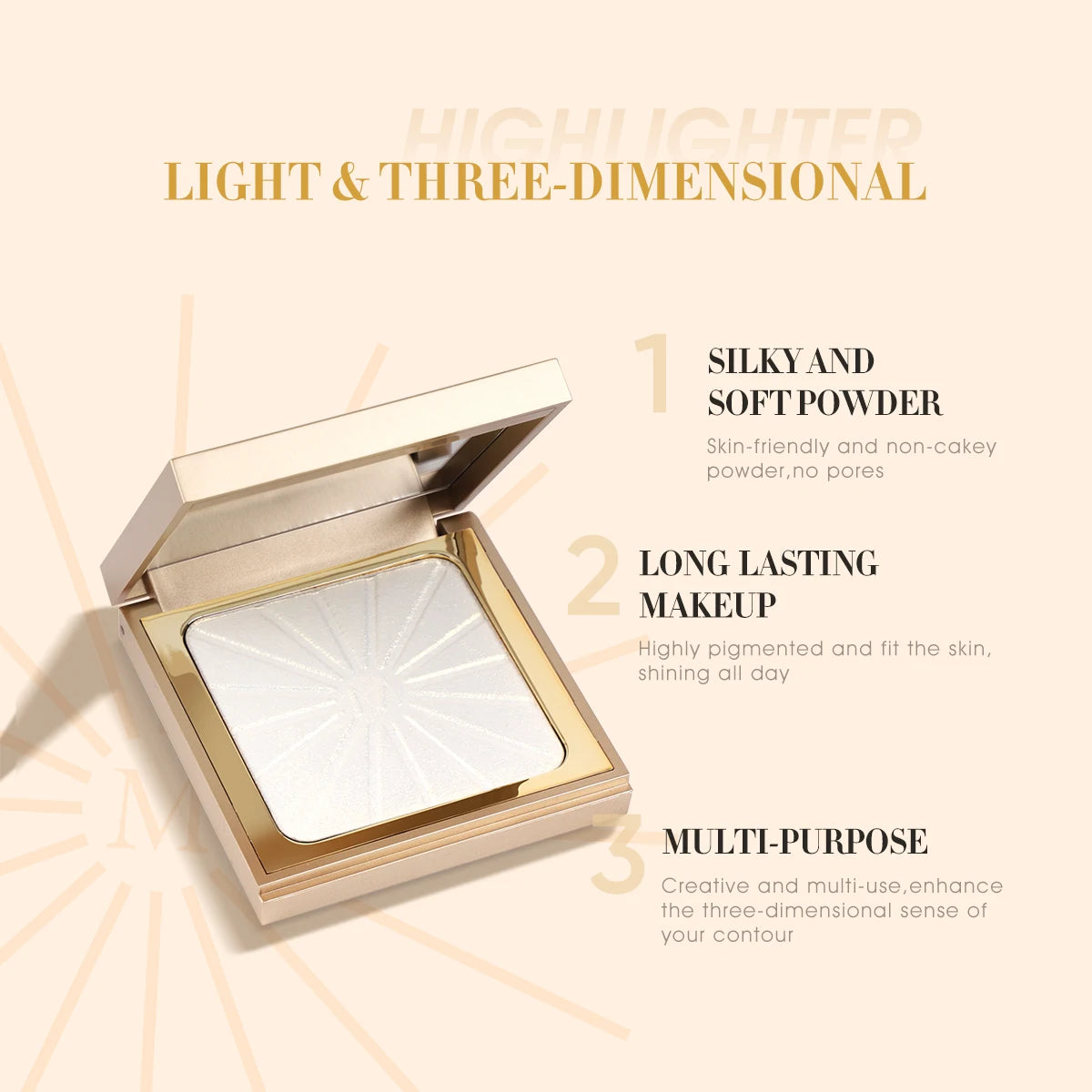 IMAGIC Face Blush & Highlighter Palette