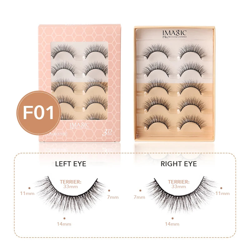 IMAGIC 3D Faux Mink Lashes – 5 Paia