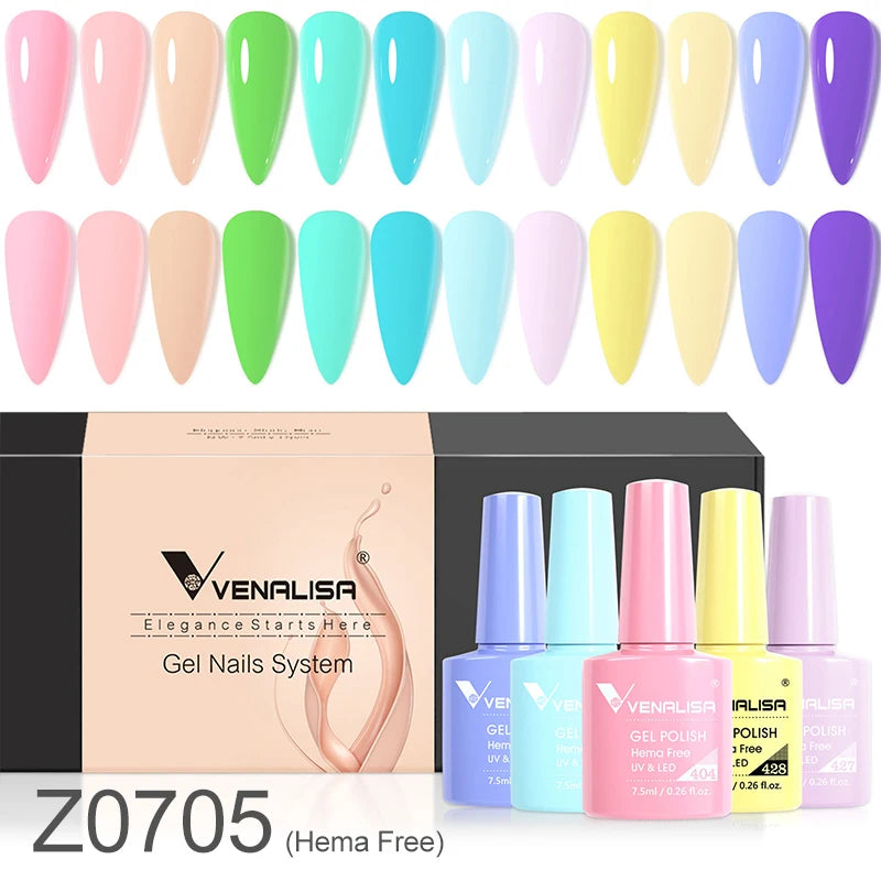 Venalisa Color Gel Semipermanente Kit – 6/12 Colori
