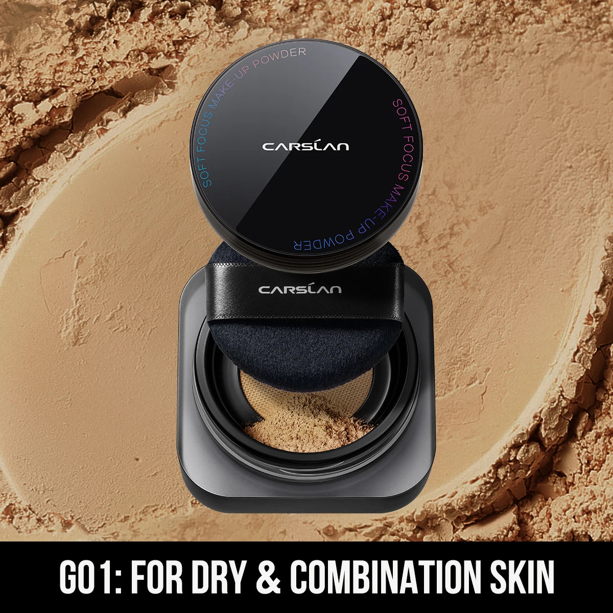CARSLAN Black Magnetic Loose Powder – Cipria Lunga Tenuta